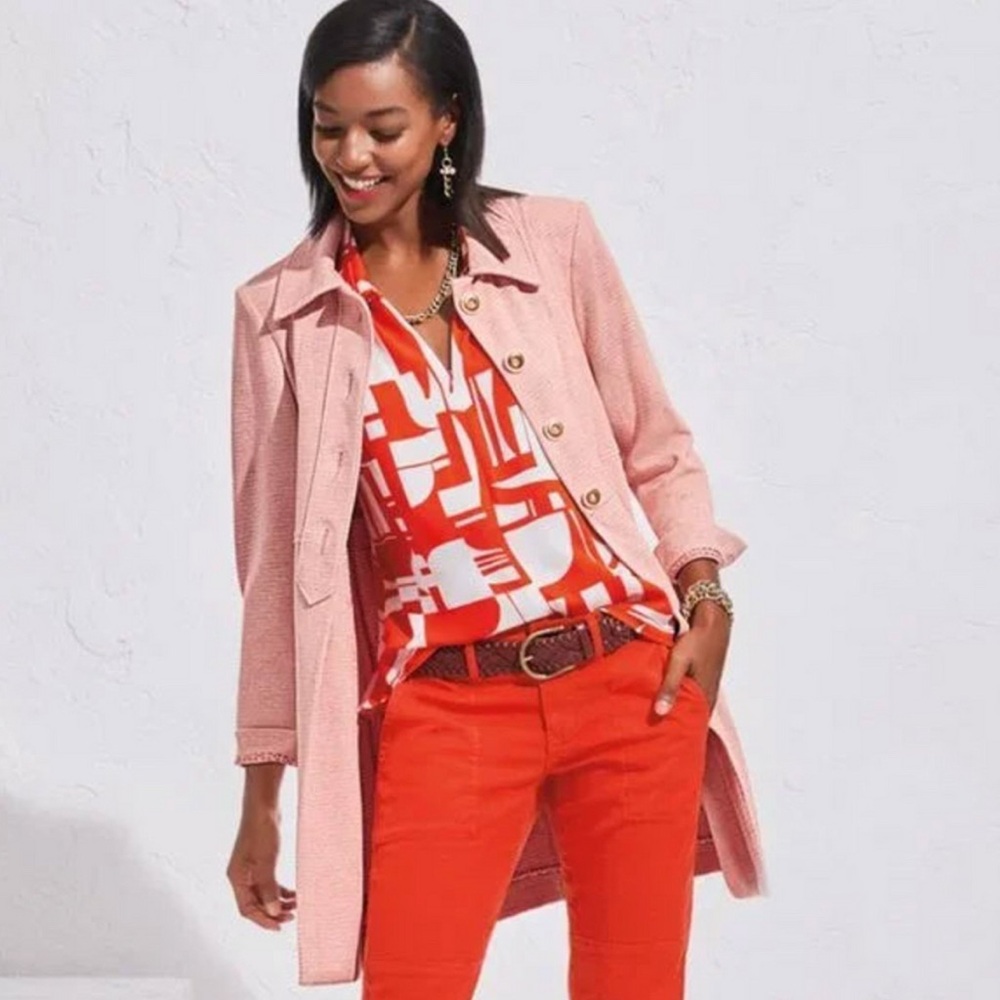 Cabi Take 5 topper - Easter Women's Pink Coat!